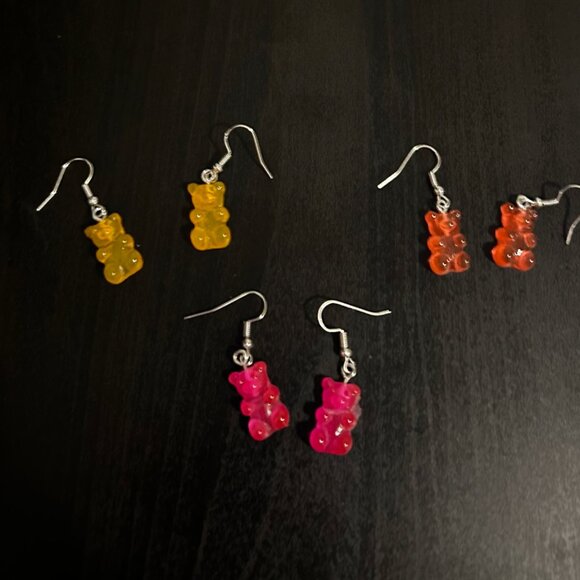 Gummy Bear Multi-coloured Drop Earrings - Picture 3 of 3
